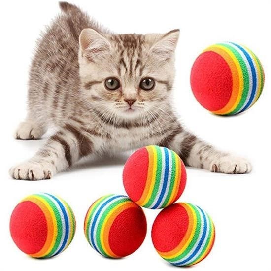 Gökkuşağı Kedi Köpek Oyun Topu
